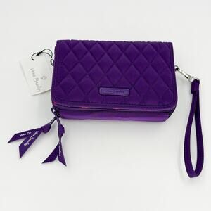 Vera Bradley RFID 3-in-1 Crossbody Wallet Wristlet Elderberry Purple NWT